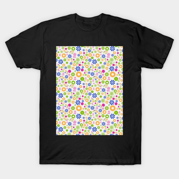 Flowers Spring Colors Pattern T-Shirt by Design_Lawrence